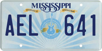 MS license plate AEL641