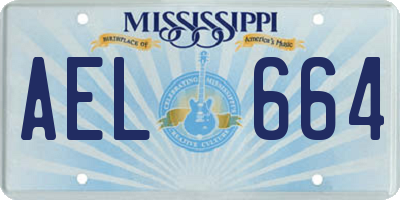 MS license plate AEL664