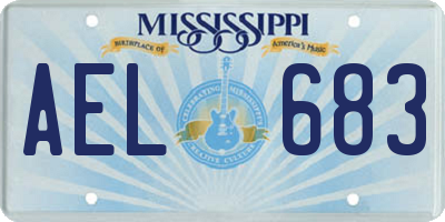MS license plate AEL683