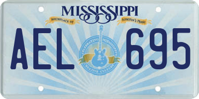 MS license plate AEL695