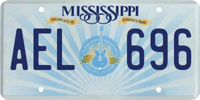 MS license plate AEL696