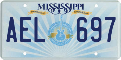 MS license plate AEL697