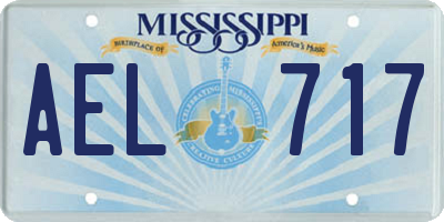MS license plate AEL717