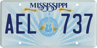 MS license plate AEL737