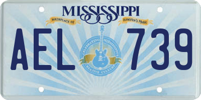 MS license plate AEL739
