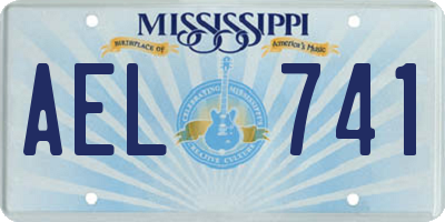 MS license plate AEL741