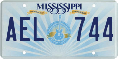 MS license plate AEL744