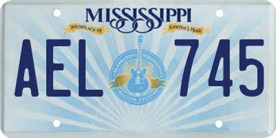 MS license plate AEL745