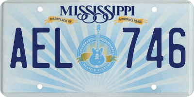 MS license plate AEL746