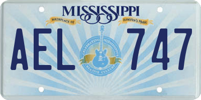 MS license plate AEL747