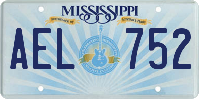 MS license plate AEL752