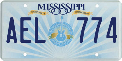 MS license plate AEL774