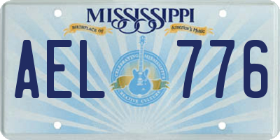 MS license plate AEL776
