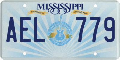 MS license plate AEL779