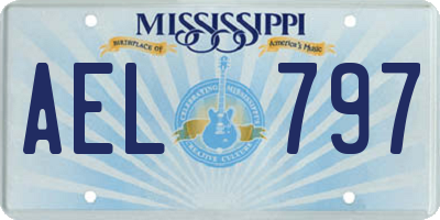 MS license plate AEL797