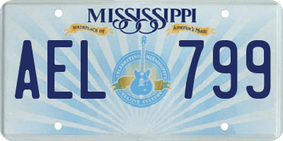 MS license plate AEL799