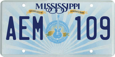MS license plate AEM109