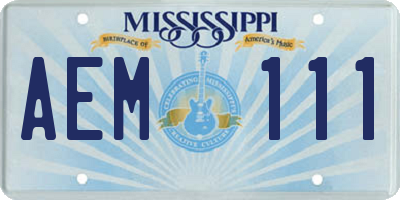 MS license plate AEM111