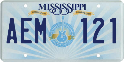 MS license plate AEM121