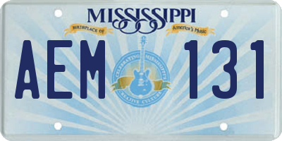 MS license plate AEM131