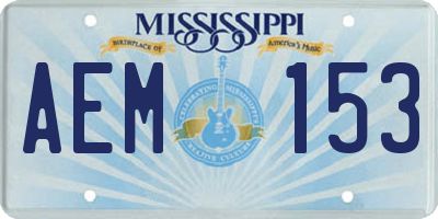 MS license plate AEM153