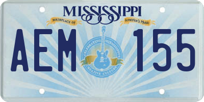 MS license plate AEM155