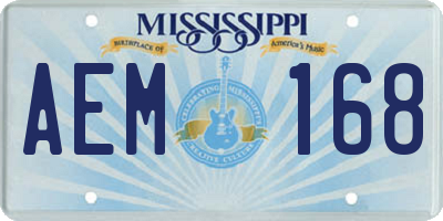 MS license plate AEM168