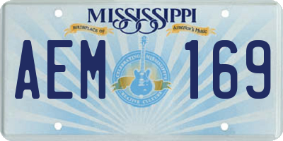 MS license plate AEM169