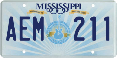 MS license plate AEM211