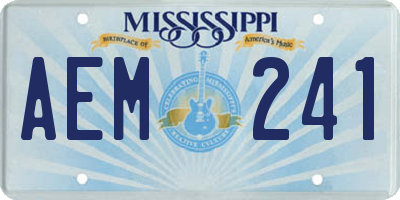 MS license plate AEM241