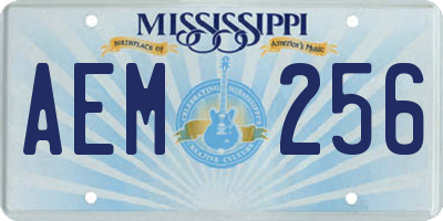 MS license plate AEM256
