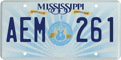 MS license plate AEM261