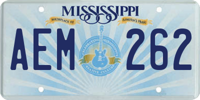 MS license plate AEM262