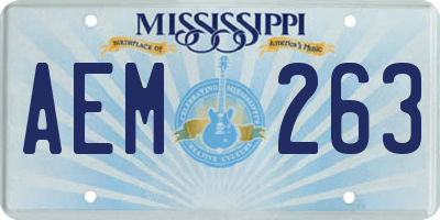 MS license plate AEM263
