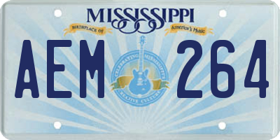 MS license plate AEM264