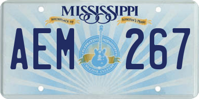 MS license plate AEM267