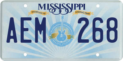 MS license plate AEM268