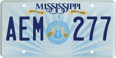 MS license plate AEM277