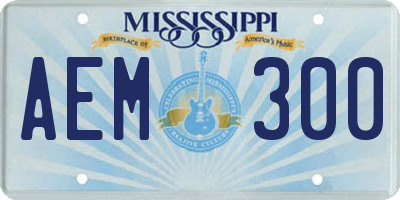 MS license plate AEM300
