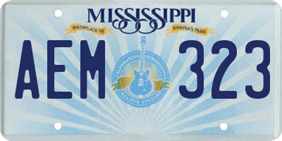 MS license plate AEM323