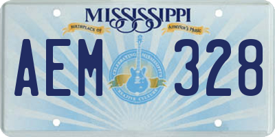 MS license plate AEM328