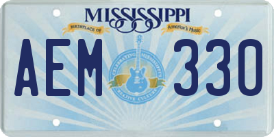MS license plate AEM330