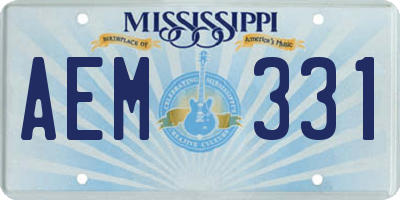 MS license plate AEM331