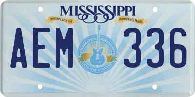 MS license plate AEM336