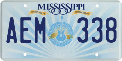 MS license plate AEM338