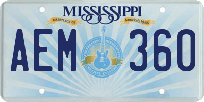 MS license plate AEM360
