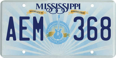 MS license plate AEM368