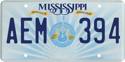 MS license plate AEM394