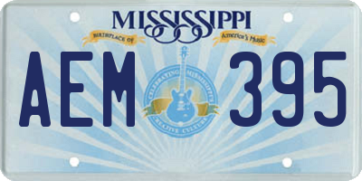 MS license plate AEM395