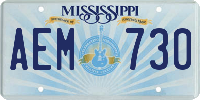 MS license plate AEM730